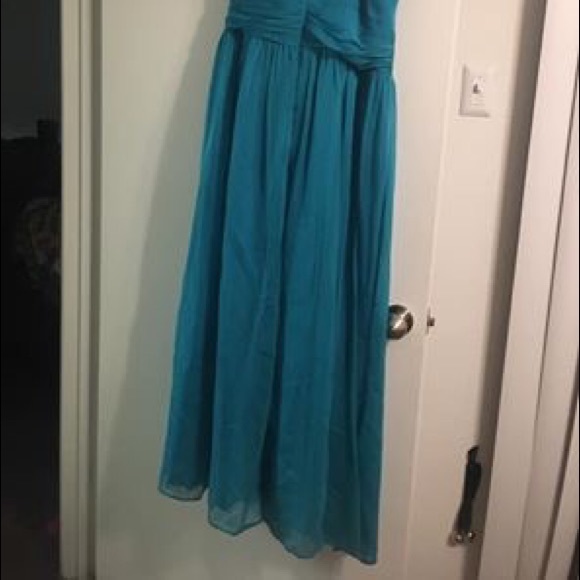 Teal One Shoulder Dress - Picture 3 of 4